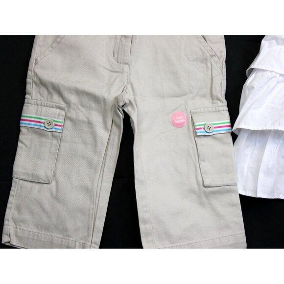 2008 Gymboree Tennis Match Outfit sz 4 NWT Tank Top Capris Pants Girl Bow Ruffle - Picture 3 of 11
